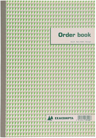 Exacompta orderboek 3140x 21x29,7cm onbedrukt lijn tweevoud zelfkopiërend nl fr