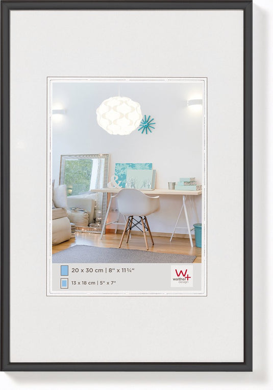 Walther new lifestyle - kunststof lijst - fotoformaat 30x45 cm - zwart