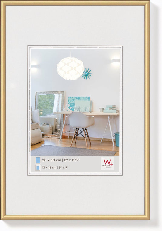 Walther new lifestyle - kunststof lijst - fotoformaat 20x30 cm - goud