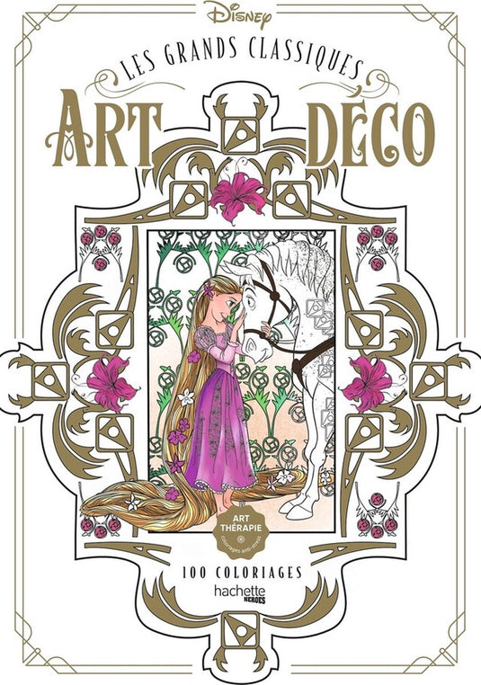 Hachette heroes disney les grands classiques art deco 100 coloriages - hachette - kleurboek voor volwassenen