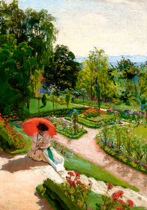 Castorland legpuzzel red umbrella józef mehoffer 500 stukjes kunst puzzel.