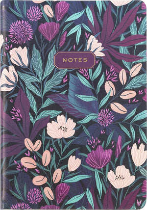 Eccolo notitieboek - tropical floral - lijn - ca.15x20cm - ec-d444b