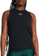 Under armour ua rival muscle tank-blk dames sportshirt - zwart - wit