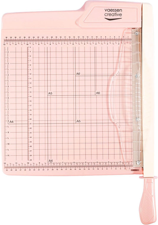 Vaessen creative guillotine papiersnijder - 30,5 x 30,5 cm - roze