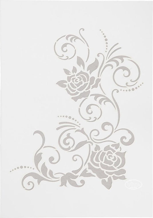 Viva decor flexibel sjabloon - bloemenpatroon - plastic sjabloon - diy knutsel sjablonen - tekensjabloon bloemen - a4 formaat - 210x297mm - 1 stuk