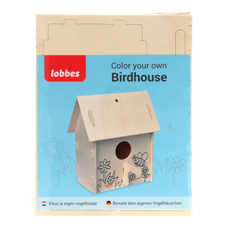 Load image into Gallery viewer, Lobbes Maak je eigen Houten Vogelhuisje, variatie A
