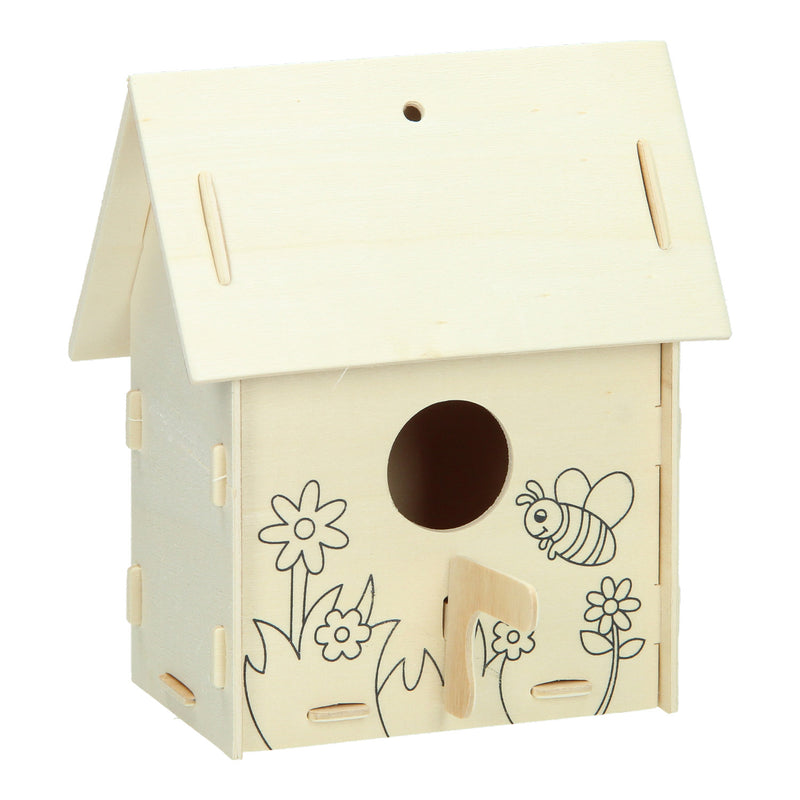 Load image into Gallery viewer, Lobbes Maak je eigen Houten Vogelhuisje, variatie A

