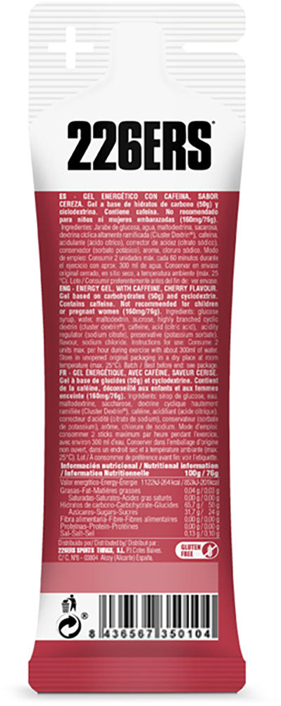 Load image into Gallery viewer, 226ers high energy 160mg caffeine cherry gel 76g
