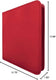 Ultrapro 12-pocket zippered pro-binder red