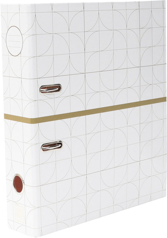Ancor ordner unique a4 2r 8cm boogjes wit - an-121810-f