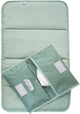 Kipkep napper verzorgingset baby- wasbaar verschoonmatje en luier-etui - waterproof - pale green, groen - duurzaam
