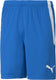 Puma teamliga shorts heren sportbroek - electric blue lemonade- white