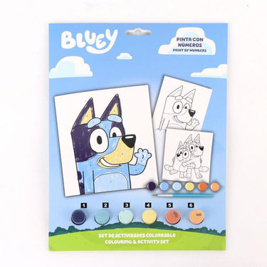 Bluey schilderen op nummer set