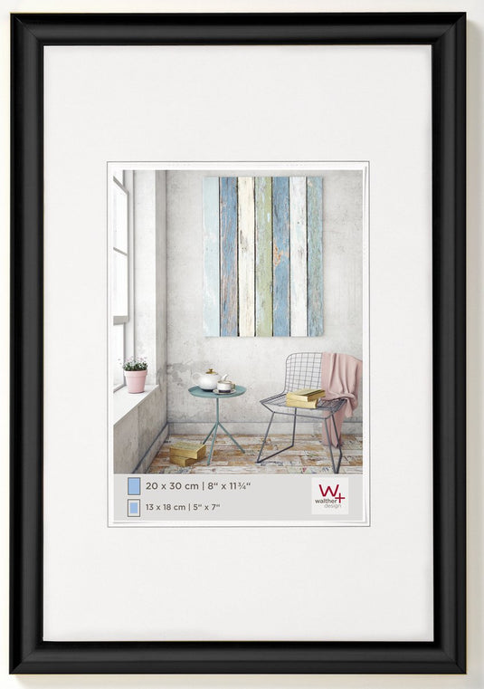 Walther trendstyle - kunststof lijst - fotoformaat 30x40 cm - zwart