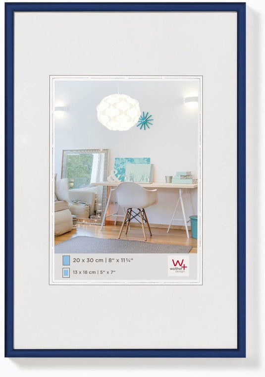 Walther new lifestyle - kunststof lijst - fotoformaat 40x60 cm - blauw