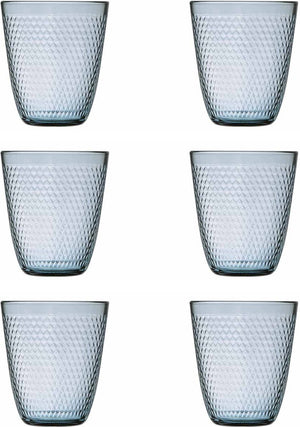 Arcoroc pampille colors - tumbler blue - 30cl - set6 - d8,6xh9,7cm