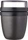 Mepal lunchpot mini ellipse - 300 ml - yoghurt en muesli beker to go - geschikt voor vriezer. magnetron en vaatwasser - nordic black