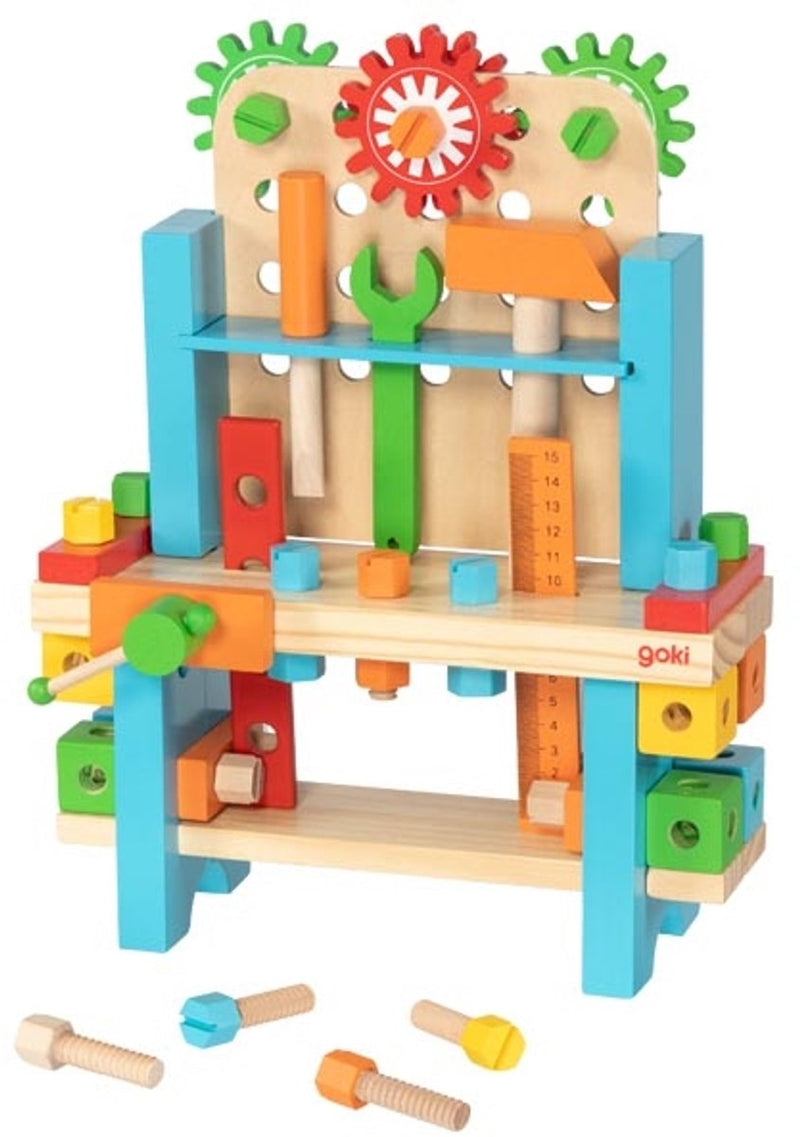 Afbeelding laden in galerijviewer, Goki mijn eerste houten werkbank, 57dlg.
