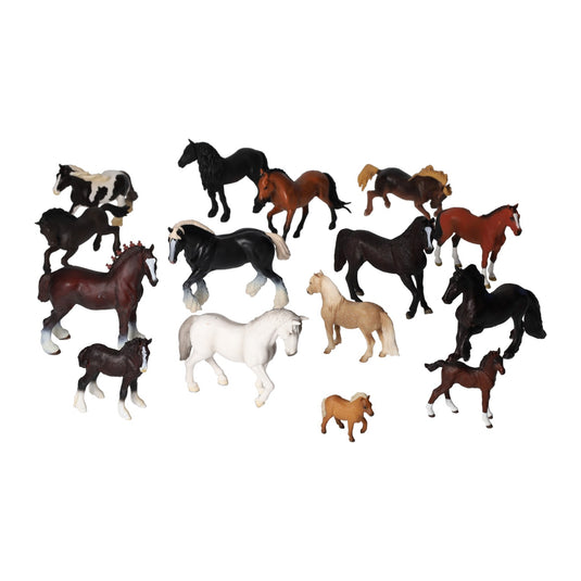 Mojo paarden en veulens schoolpakket, 15dlg.