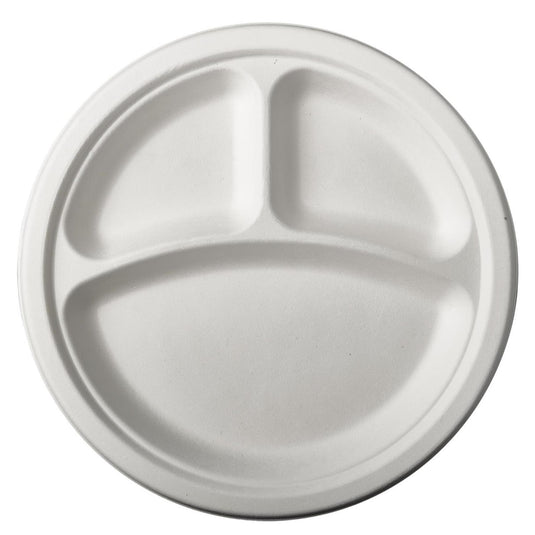 Papstar 12 borden suikerriet pure 3-vaks ø23cm