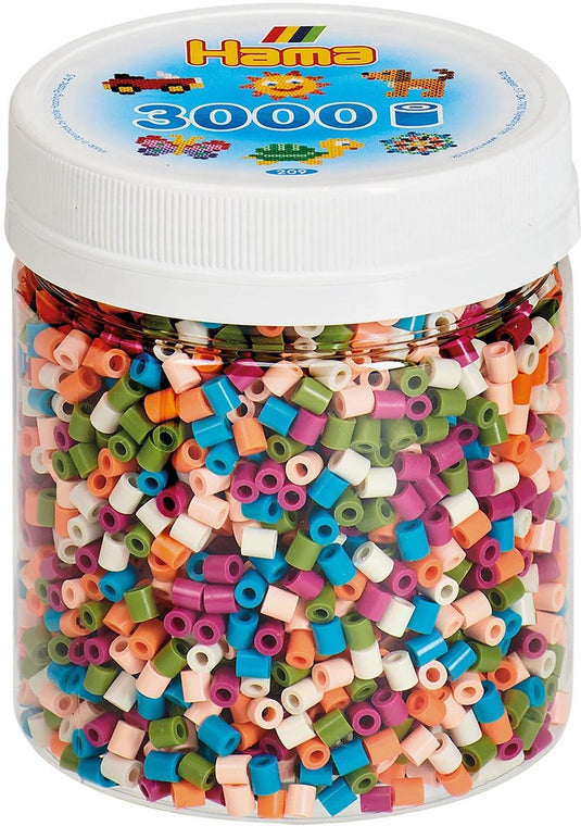 Hama strijkkralen kleurenmix potje - 3000 stuks creatief speelgoed.