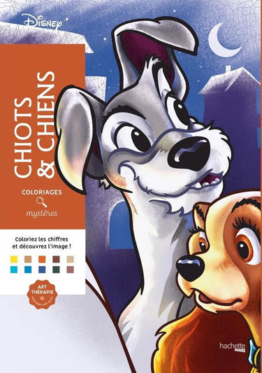 Hachette coloriages mystères disney chiots et chiens
