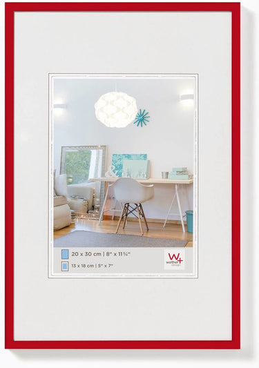 Walther new lifestyle - kunststof lijst - fotoformaat 24x30 cm - rood