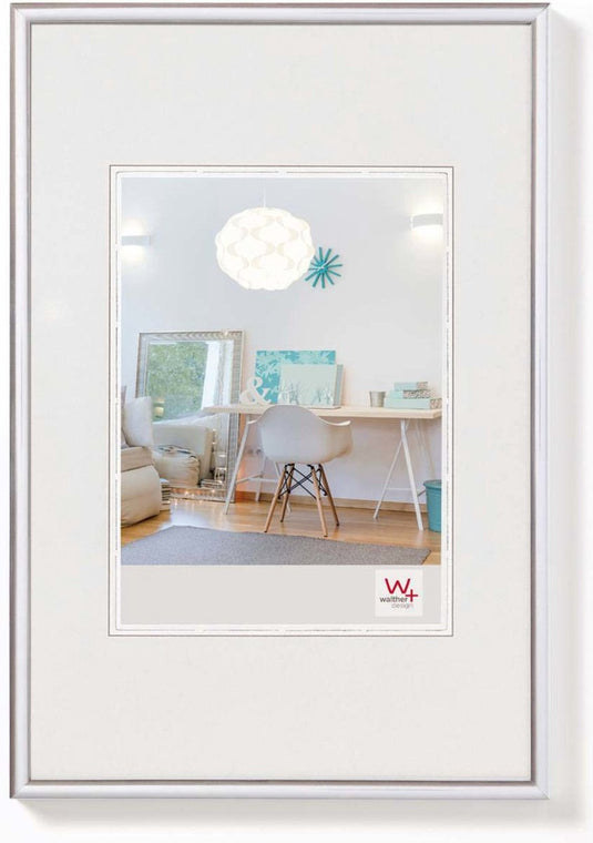Walther new lifestyle - kunststof lijst - fotoformaat 28x35 cm - zilver