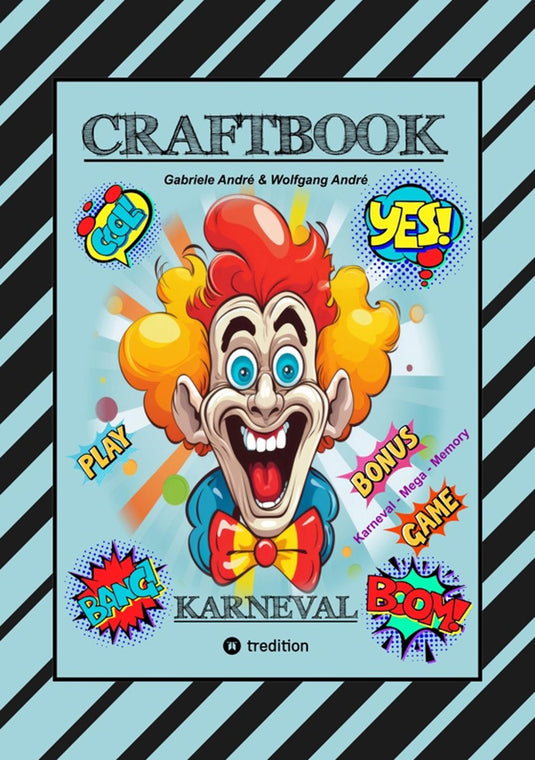 Craftbook - bastelvorlage - spiel - karneval mega memory - faschingsmotive - rätsel - aufgaben - ausmalvorlagen