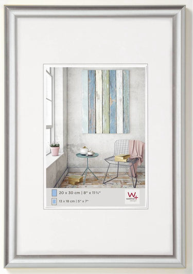 Walther trendstyle - kunststof lijst - fotoformaat 40x50 cm - zilver