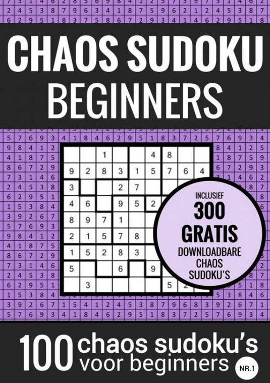 Choas sudoku sudoku makkelijk: chaos sudoku - nr. 1 - puzzelboek met 100 makkelijke puzzels voor volwassenen en ouderen