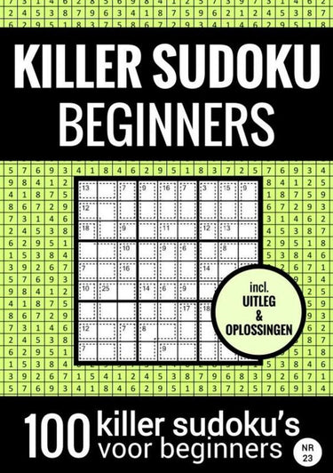 Merkloos sans marque sudoku killer - makkelijk - nr.23 - puzzelboek met 100 makkelijke puzzels voor volwassenen en ouderen