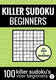 Merkloos sans marque sudoku killer - makkelijk - nr.23 - puzzelboek met 100 makkelijke puzzels voor volwassenen en ouderen
