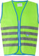 Wowow veiligheidshesje kind met rits en 1150 - fun fietsjas - maat l - unisex - groen blauw zilver