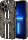 Guess 4g printed stripe back case (magsafe compatible) - geschikt voor apple iphone 15 pro max (6.7 ) - bruin