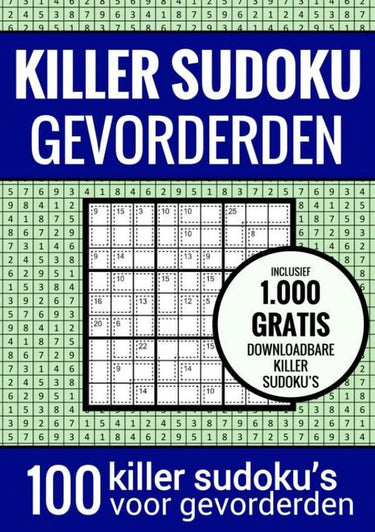 Killer sudoku sudoku medium: - puzzelboek met 100 puzzels voor gevorderden