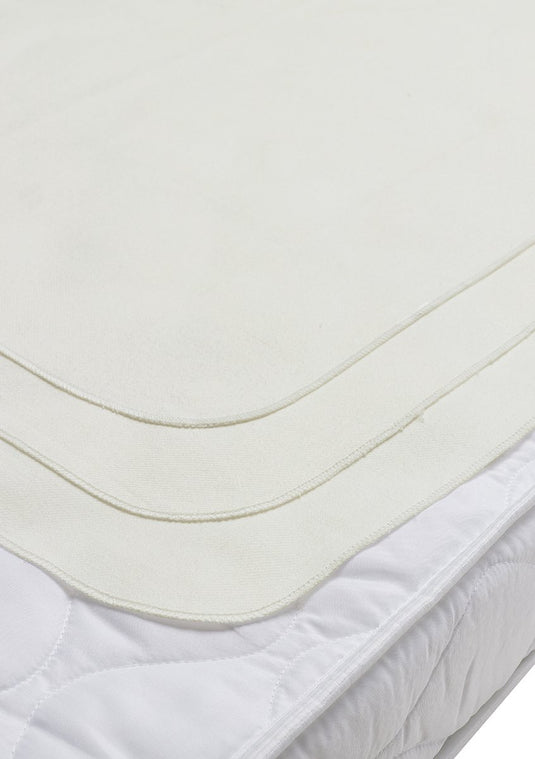 Meyco baby molton onderlegger - 3-pack - white - 68x75cm