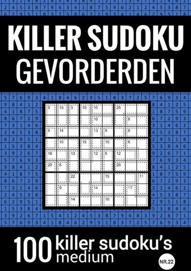 Merkloos sans marque killer sudoku - medium - nr.22 - puzzelboek met 100 puzzels voor gevorderden