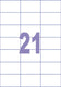 Kangaro etiket - inkjet laser kopieer - 70x42,3mm - 100 vel - 21 stickers per vel - k-7042