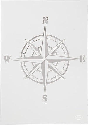 Viva decor sjabloon - flexibel tekensjabloon - hobbysjabloon - kompas - a4 - 21x29,7cm -