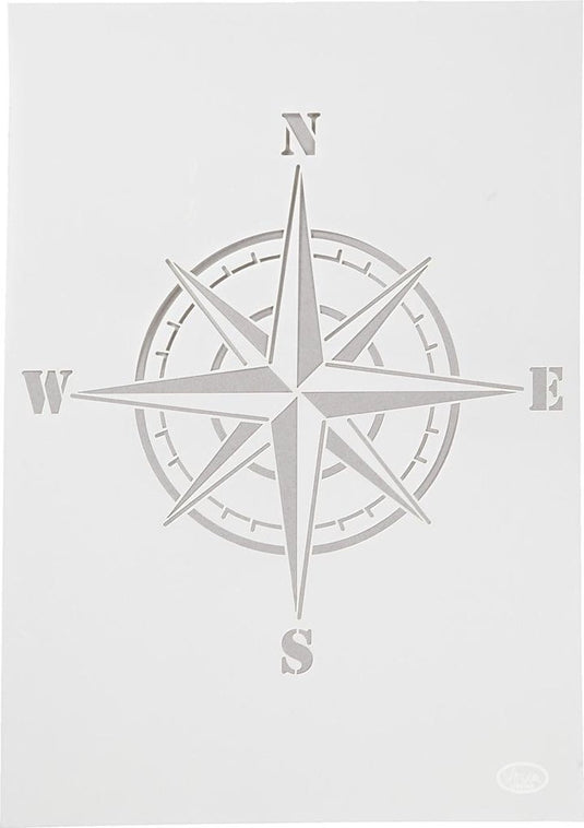 Viva decor sjabloon - flexibel tekensjabloon - hobbysjabloon - kompas - a4 - 21x29,7cm -