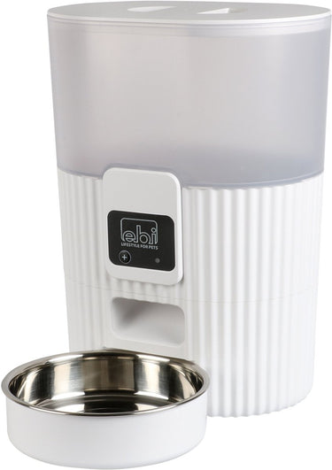 Ebi tinago - smart feeder - voerautomaat kat - wit - 3,5l - 21x15x28cm