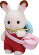 Sylvanian families 5405 baby chocoladekonijn- fluweelzachte speelfiguur