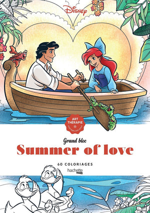 Hachette grand bloc disney - summer of love - kleurboek voor volwassenen