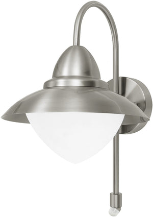 Eglo sidney wandlamp buiten - e27 - 37,5 cm - bewegingssensor - rvs