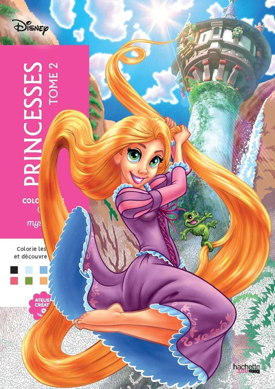 Hachette heroes coloriages mystères disney princesses tome 2 - kleurboek voor volwassenen