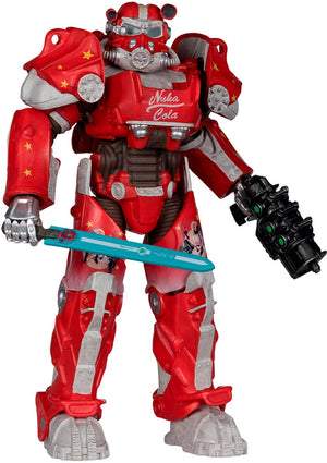 Mcfarlane toys - actiefiguur gold label - nuka cola t-60 elite edition #8 deluxe 18 cm
