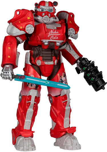 Mcfarlane toys - actiefiguur gold label - nuka cola t-60 elite edition #8 deluxe 18 cm