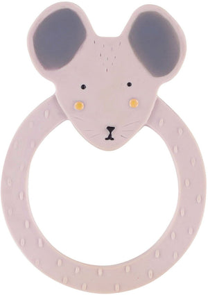 Trixie natuurlijk rubber ronde bijtring - mrs. mouse
