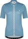 Bbb cycling fietsshirt dames korte mouw donnafit - wielershirt dames korte mouw - comfortabel en sneldrogend wielrenshirt dames - grijs blauw - maat m - bbw-412
